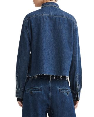 rag & bone Maxine Cropped Denim Shirt | Bloomingdale's