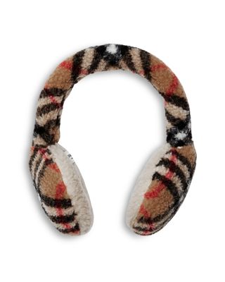 Burberry Unisex Check Print Fleece Earmuffs - Little Kid  display picture 1