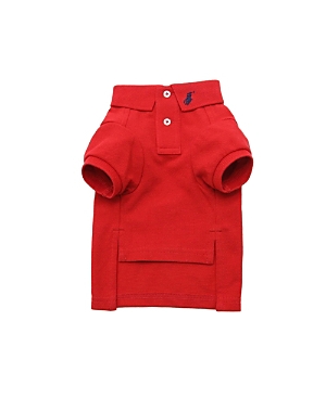 Polo Ralph Lauren Pet Cotton Mesh Dog Polo Shirt Core In Red