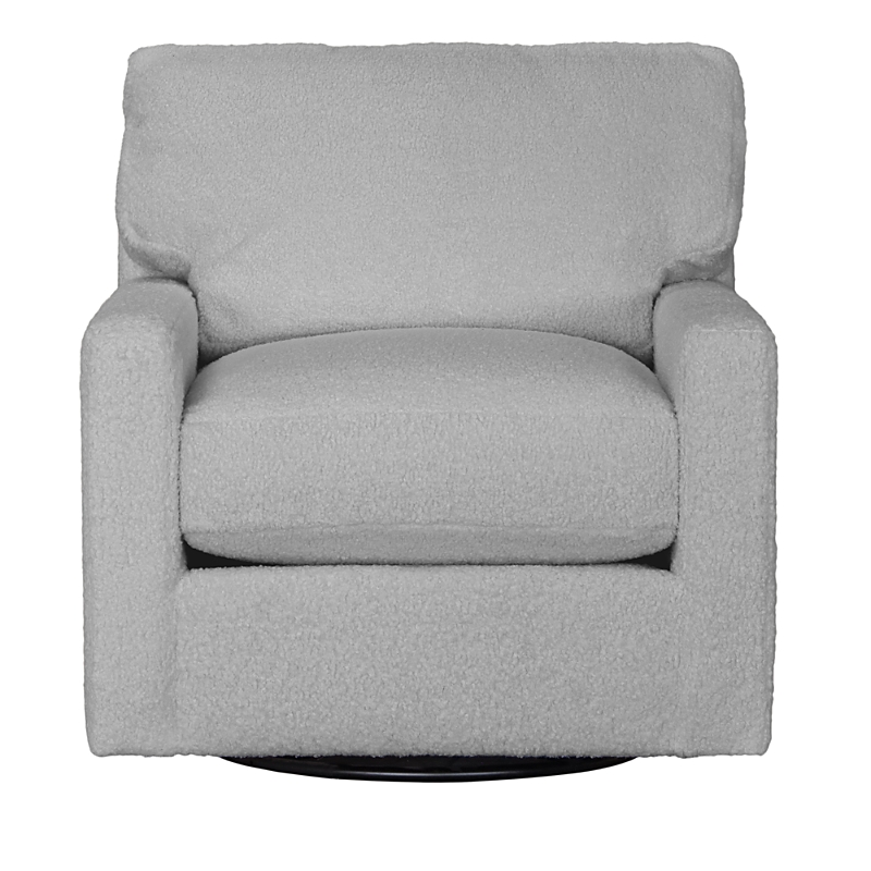 Max Home Jules Swivel Chair In Persian Lamb Dove Gray