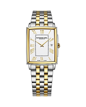 Shop Raymond Weil Toccata Classic Watch, 30mm X 37mm In White/two-tone