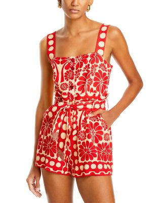 Red and cheap white romper