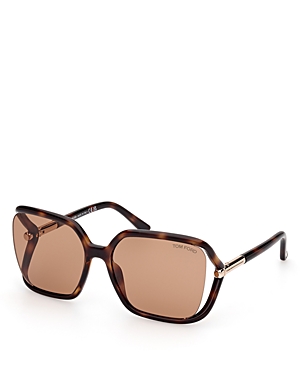 Tom Ford Butterfly Sunglasses, 60mm In Havana/brown Solid