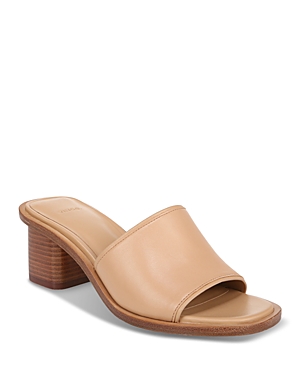Vince Donna Slide Sandal In Catalina Blush Beige Leather