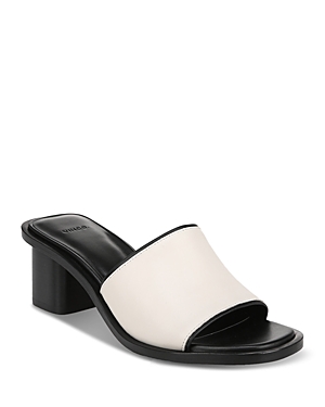 Vince Donna Slide Sandal In Milk White Leather