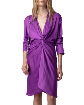 Rozo Twist Front Satin Dress