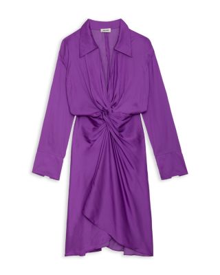 Rozo Twist Front Satin Dress