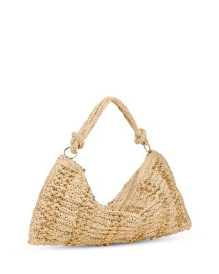 Hera Extra Large Beaded Raffia Shoulder Bag