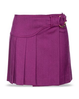 PINKO - Garo Flannel Pleated Mini Skirt