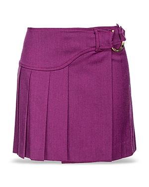 Pinko Garo Flannel Pleated Mini Skirt