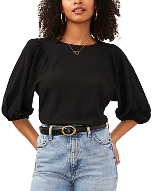 Shop Vince Camuto Puff Sleeve Top In Black