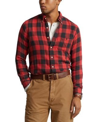 Polo Ralph Lauren Cotton Check Double Faced Classic Fit Button