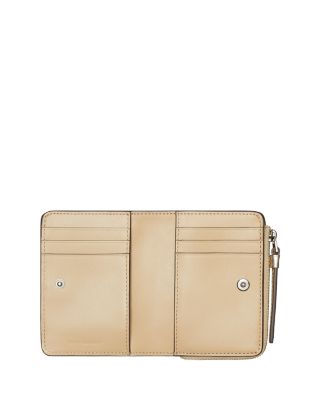 Tory Burch McGraw Metallic Leather Bi-Fold Wallet