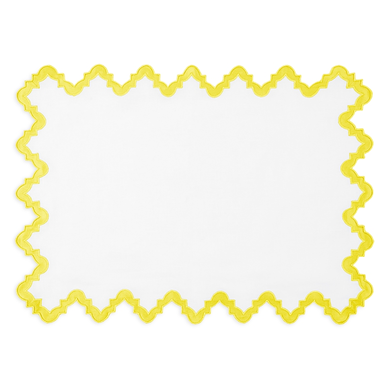 Matouk Aziza Placemat, Set Of 4 In Lemon