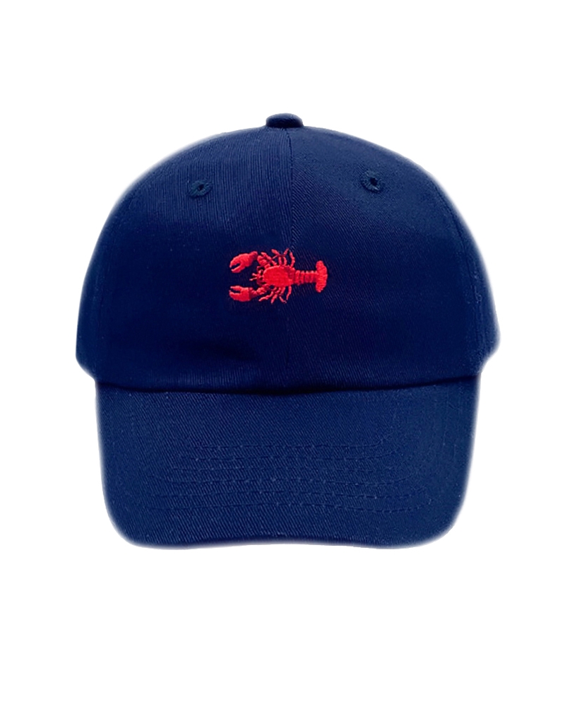 Bits & Bows Boys' Lobster Baseball Hat In Navy - Little Kid In Navy