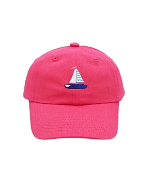 Bits & Bows Boys' Sailboat Baseball Hat In Red - Little Kid