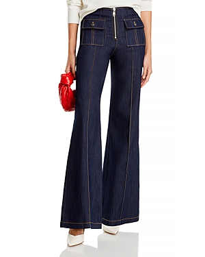 Azure Flared Leg Jeans in Indigo