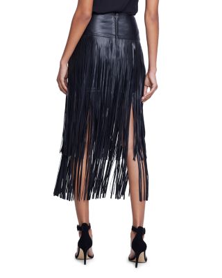 Karolina Tiered Fringe Midi Skirt 