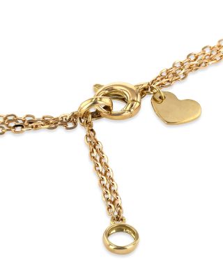 18K Yellow Gold Via Caneva Three Layer Horsebit Link Necklace, 20"