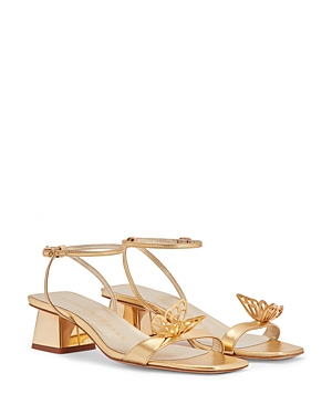 Sophia Webster Women's Mariposa Low Heel Sandals In Gold