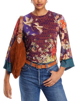 Phoenix Kimono Sleeve Tee In Multi