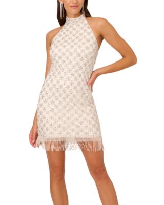 Liv Foster - Beaded Halter Mini Dress
