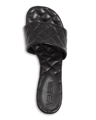 サンダル・ミュール Bottega Veneta Amy Embossed Leather Slide Sandals BOTTEGA VENETA | Amy Leather Mule Sandals | Women | Lane