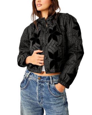 NWT sold Free People Black Quilted Vegan Leather Bomber Jacket Women’s Size M