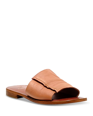 Shop Free People Women's Verona Slip On Slide Sandals In Tan