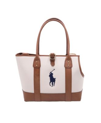 Dogs Leather and Canvas Tote