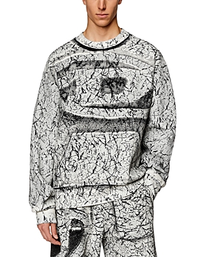 Diesel Man Sweatshirt Black Size M Cotton In Very Black