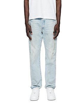 PURPLE BRAND Distressed Whited Out Schwarz 29 Slim Fit Jeans Niedriger Bund  Mens