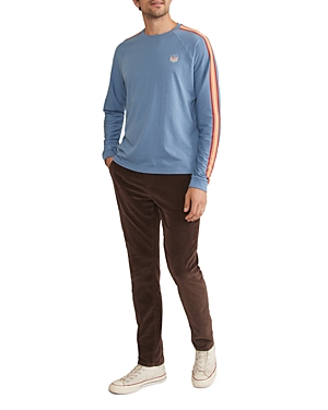 Marine Layer Archive Cotton Blend Stripe Long Sleeve Tee In Harbor