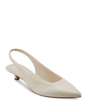 Shop Marc Fisher Ltd Women's Posey Pointed Toe Slip On Slingback Pumps In Ivory