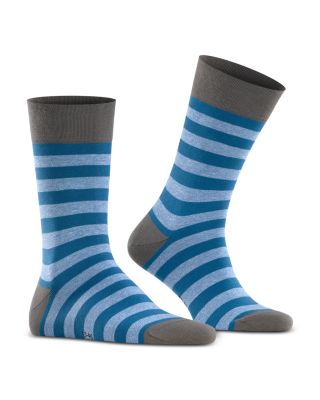 Mapped Line Cotton Blend Mid Calf Socks