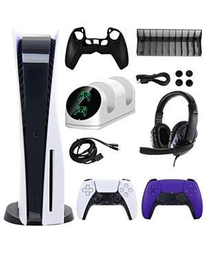 PS5 Core with Extra Purple Dualsense Controller and Accessories Kit