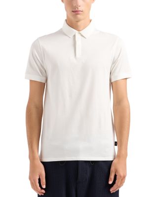 Emporio Armani Mercerized Cotton Short Sleeve Polo Shirt