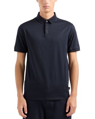 Emporio Armani Mercerized Cotton Short Sleeve Polo Shirt