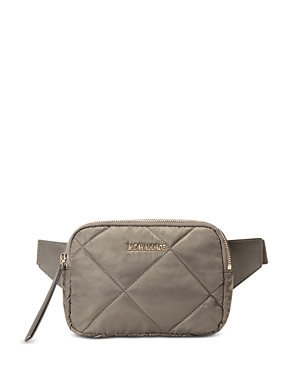 Mz Wallace Madison Quilted Belt Bag In Brown