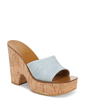 Shop Veronica Beard Women's Paulita Platform Wedge Sandals In Vista Blue