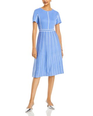 Misook - Contrast Trim A Line Dress