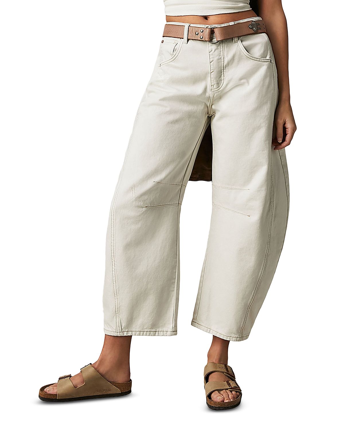 Free People We The Free Good Luck Mid Rise Barrel Jeans