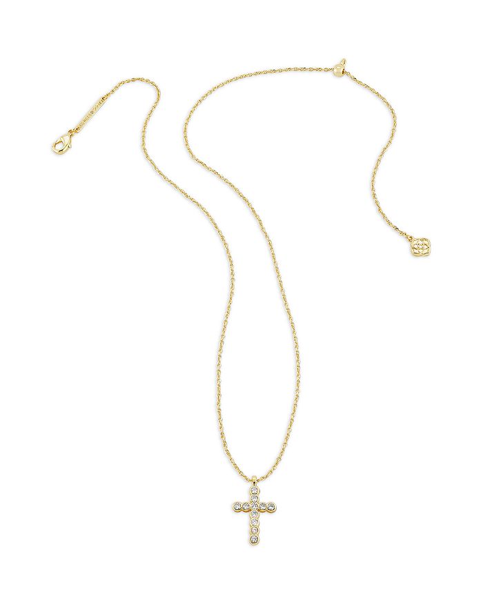Kendra Scott Crystal Cross Pendant Necklace, 19