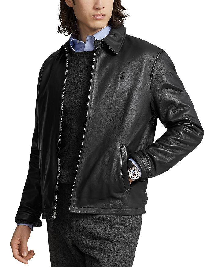 Polo Ralph Lauren Men's Leather Jacket - Polo Black - Size XL