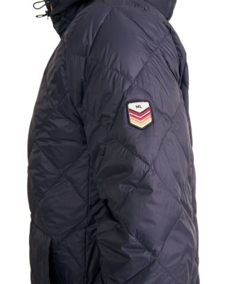 Midweight Quilted Zip Front Hooded Jacket