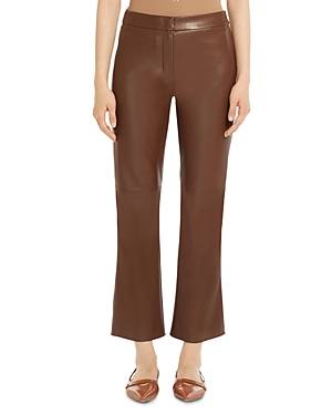 Max Mara Sublime Coated Flared Trousers In Tobacco