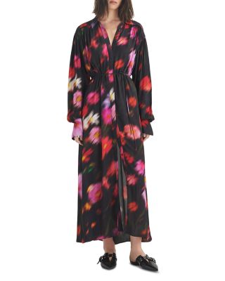 split maxi dress long sleeve Split Sleeve A Line Maxi Dress – Ashley Stewart