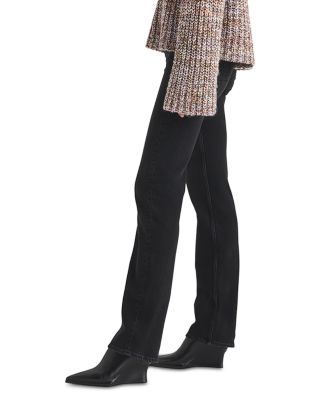 Harlow High Rise Slim Leg Jeans in Worn Black