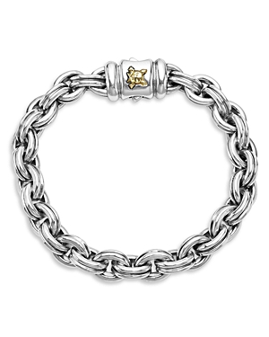 Men's 18K Yellow Gold & Sterling Silver Anthem Double Link Chain Bracelet - 100% Exclusive