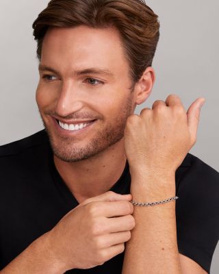 Sterling Silver Anthem Double Link Caviar Chain Bracelet - Exclusive